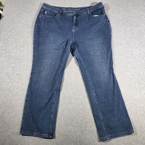Belle by Kim Gravel Jeans Womens Size 22WP Petite Plus Blue Stretch Denim...